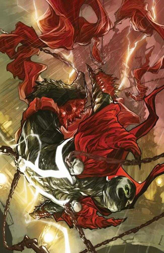 Comic book cover of 'Spawn #378 Cover B Don Aguillo Full Art Variant PRESALE 8/26'