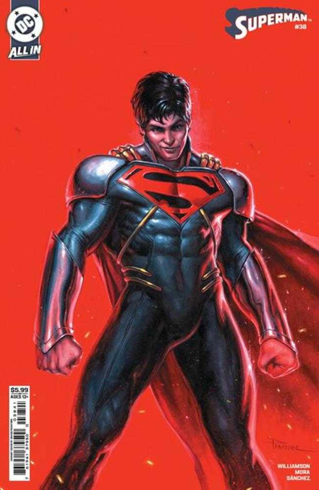 Comic book cover of 'Superman #38 Cover D Davide Paratore Card Stock Variant'