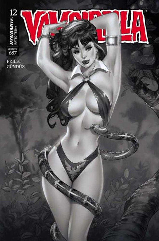 Vampirella #12 Cover N Inc 1:7 Elias Chatzoudis Black & White Variant PRESALE 3/25