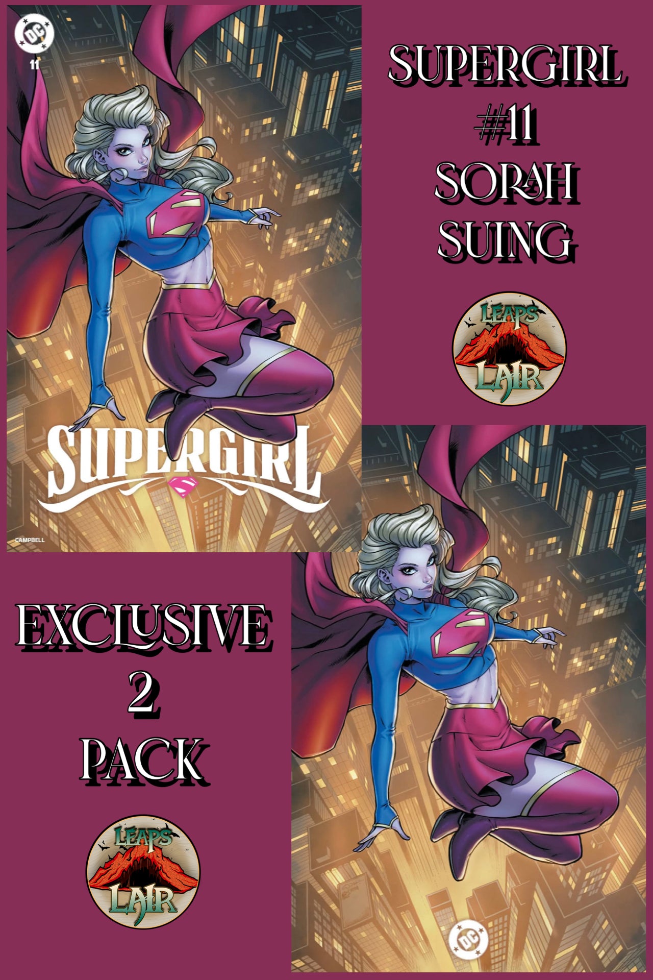 SUPERGIRL #11 2-Pack – Sorah Suhng / LeapsLair Exclusive