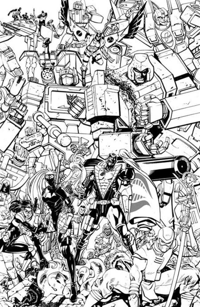 Transformers #33 Cover G Tom Reilly Energon Universe 3rd Anniversary Black & White Variant