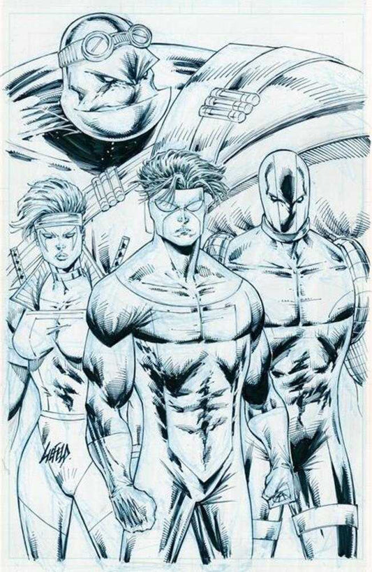 Youngblood #5 Cover H Rob Liefeld Invincible Team Up Black & White Variant (Mature) PRESALE 4/22