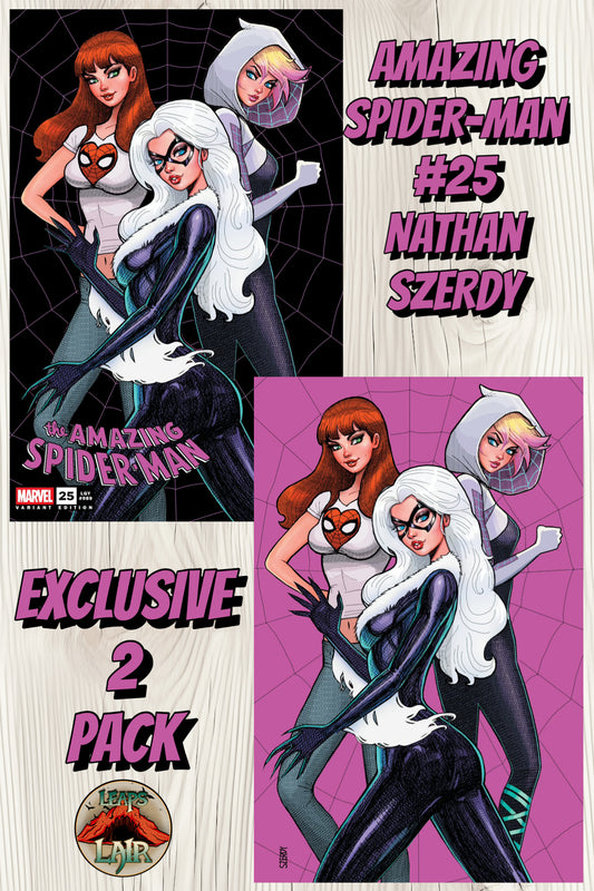 Amazing Spider‑Man 25 Exclusive Nathan Szerdy LeapsLair – 2‑Pack – PREORDER 3/25