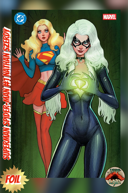Superman Spider-Man #1 Nathan Szerdy LeapsLair Foil Virgin LTD 1000 PREORDER 3/25