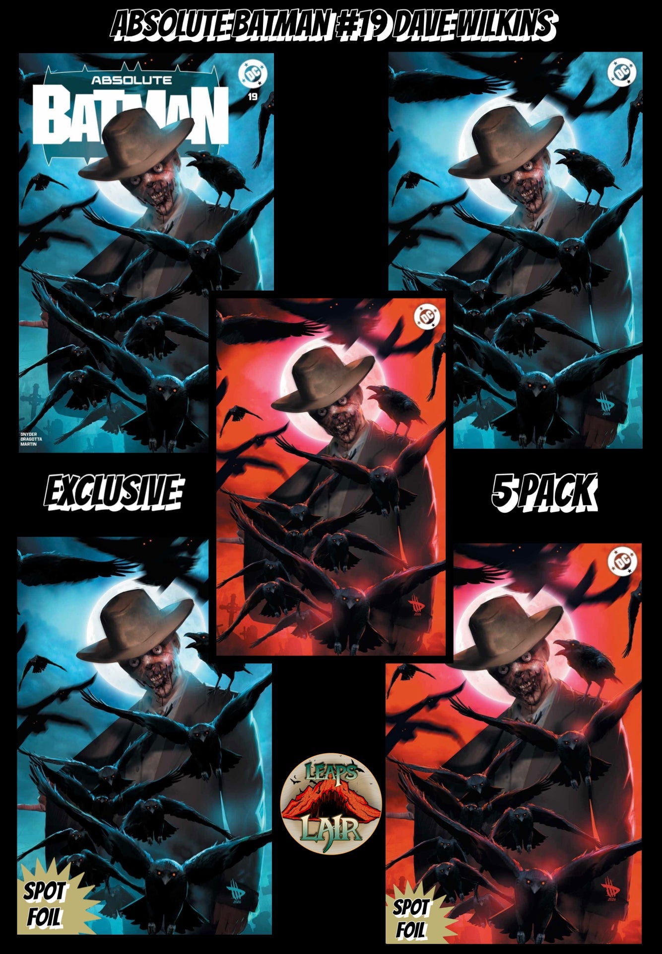 Absolute Batman #19 Dave Wilkins 5-Pack All Covers