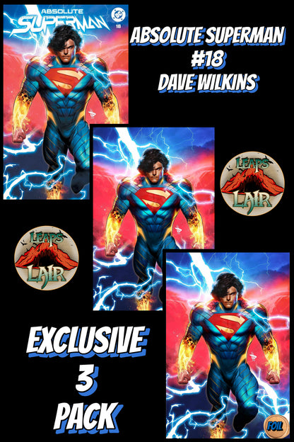 Absolute Superman #18 Dave Wilkins LeapsLair Exclusive 3-Pack Set