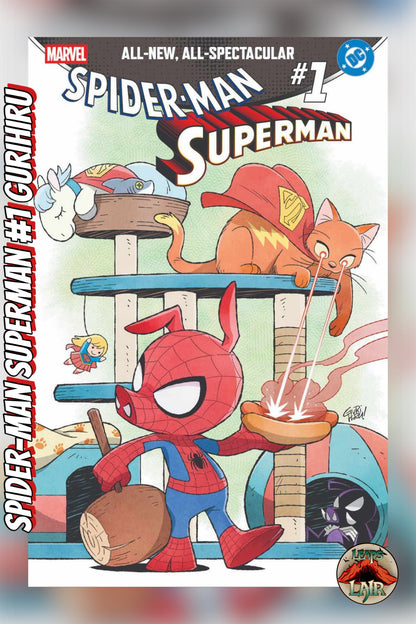 Spider-Man Superman #1 Gurihiru LeapsLair Exclusive Trade cover