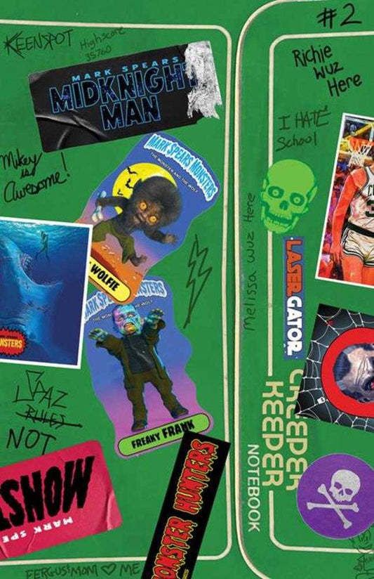 Comic book cover of 'Mark Spears Midknight Man #2 Cover F Mark Spears 1 in 50 Creeper Keeper Spot Gloss Variant (Free)'
