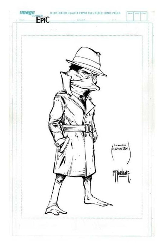 Comic book cover of 'Something Epic #13 Cover B Szymon Kudranski & Todd McFarlane Raw Art Variant'