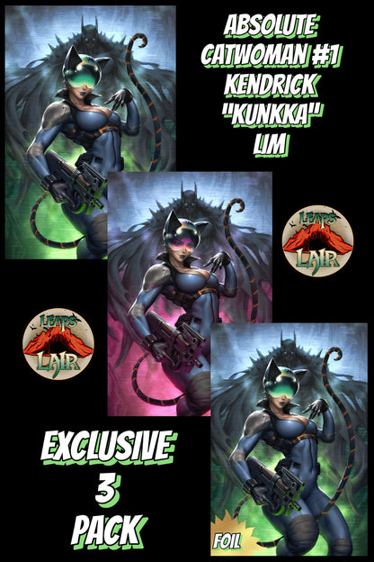 Absolute Catwoman #1 Kendrick Lim LeapsLair Exclusive 3-Pack Set