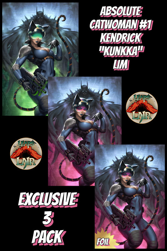Absolute Catwoman #1 Kendrick Lim 3PK Trade Pink Virgin Pink Foil PREORDER 6/10