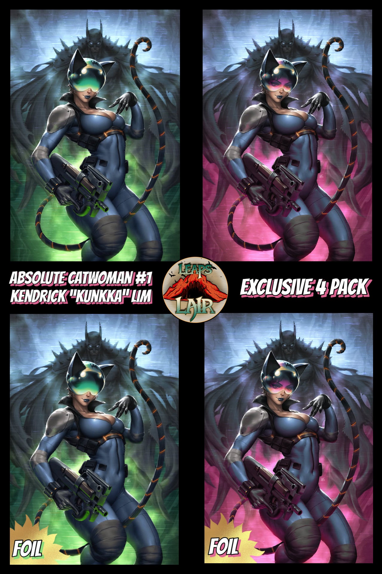 Absolute Catwoman #1 Kendrick Lim 4PK Full Set
