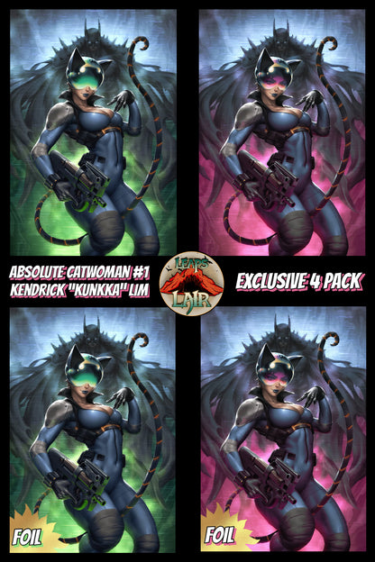 Absolute Catwoman #1 Kendrick Lim LeapsLair Exclusive 4-Pack Full Set