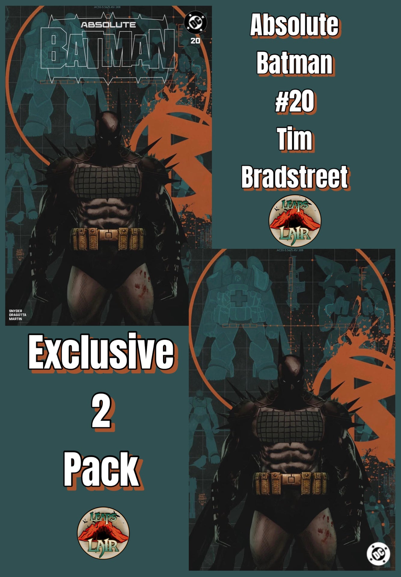 Absolute Batman #20 Tim Bradstreet Trade + Virgin 2-Pack
