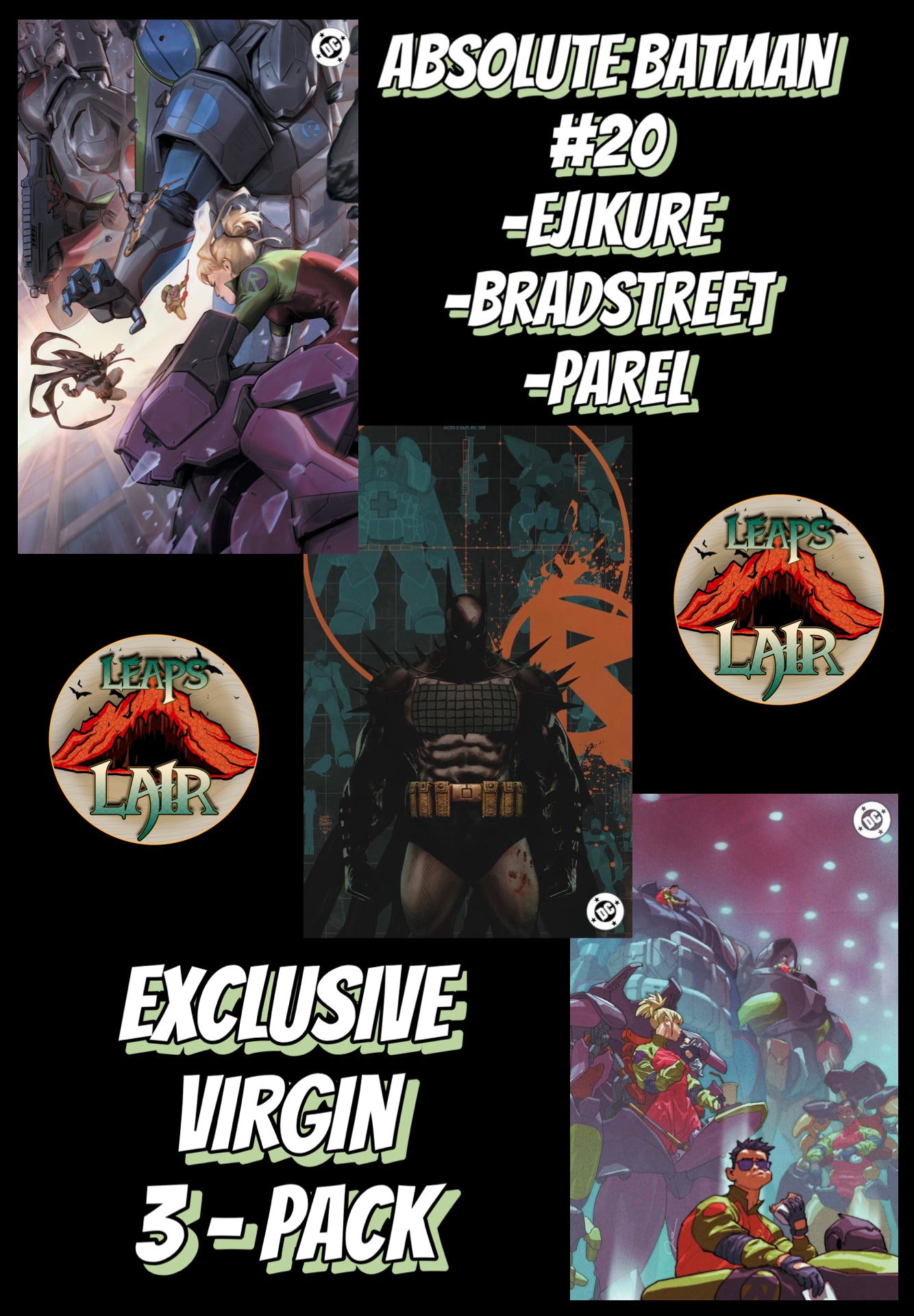 Absolute Batman #20 Ejikure / Parel / Bradstreet Virgin Bundle LeapsLair Exclusive