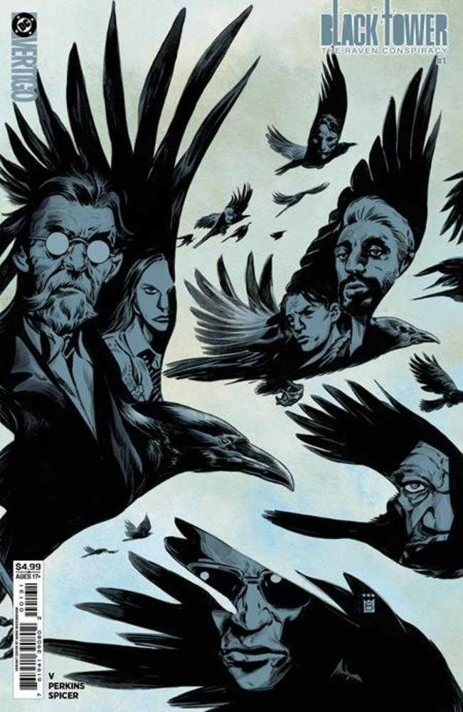 Comic book cover of 'Black Tower The Raven Conspiracy #1 (Of 6) Cover C Mark Buckingham Card Stock Variant (Mature) PRESALE 8/26'