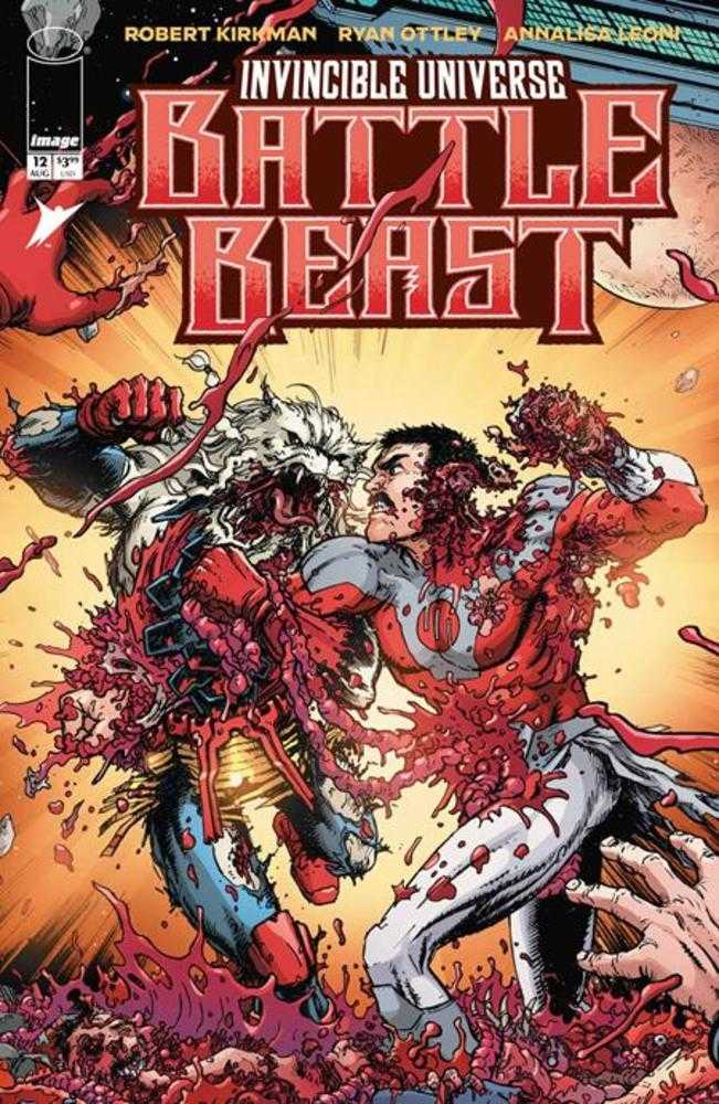 Comic book cover of 'Invincible Universe Battle Beast #12 Cover C 1 in 10 Chris Burnham & Brian Reber Connecting Variant'
