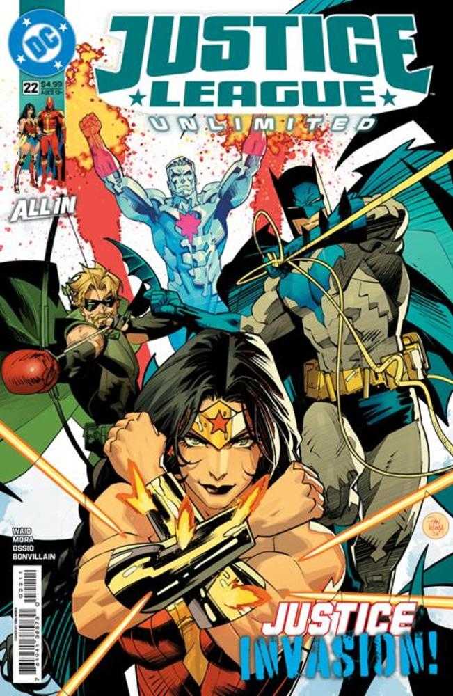 Comic book cover of 'Justice League Unlimited #22 Cover A Dan Mora PRESALE 8/26'