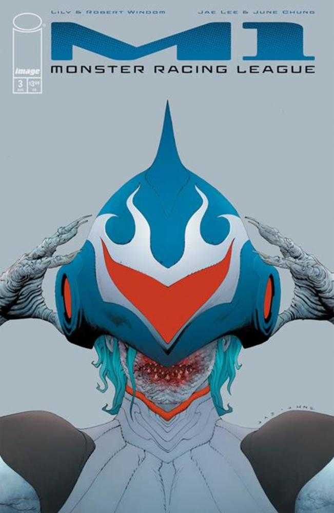 Comic book cover of 'M1 Monster Racing League #3 Cover A Jae Lee'