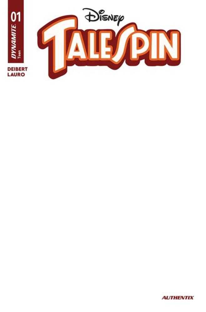 Comic book cover of 'Talespin #1 Cover G Blank Authentix Variant'