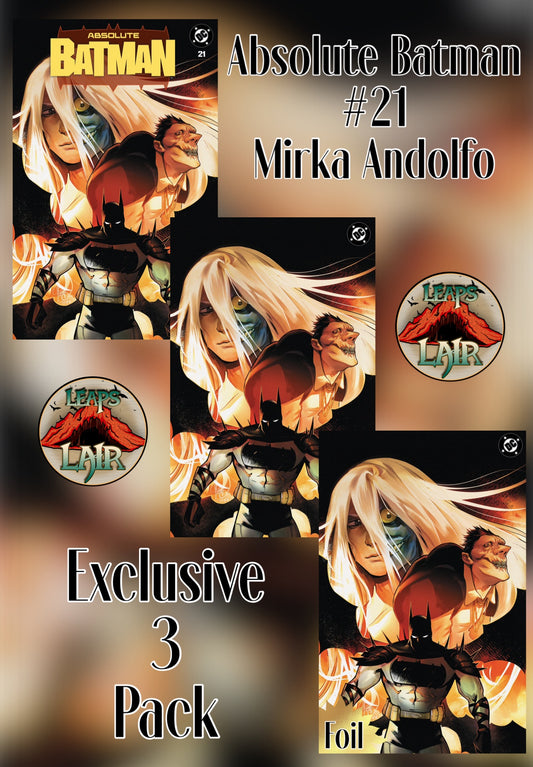 Absolute Batman #21 Trade + Virgin + Foil 3-Pack Mirka Andolfo PREORDER 6/17