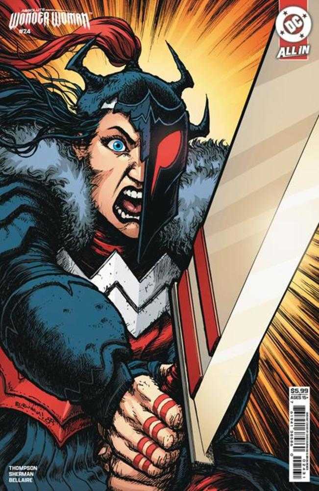 Comic book cover of 'Absolute Wonder Woman #24 Cover C Chris Burnham Card Stock Variant'