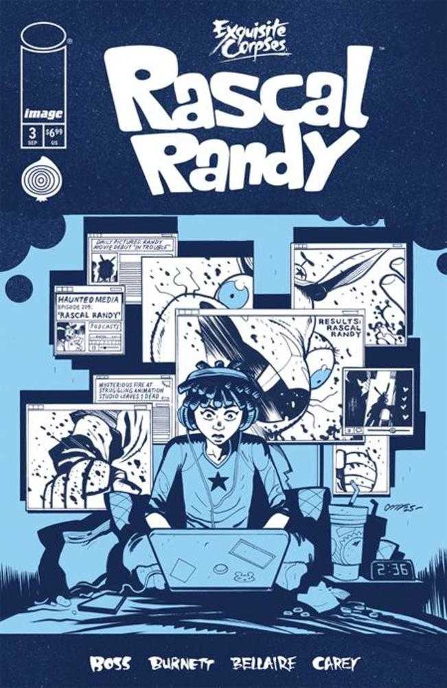 Comic book cover of 'Exquisite Corpses Rascal Randy #3 (Of 5) Cover C Dylan Burnett Polybagged With Collectible Card Variant (Mature)'