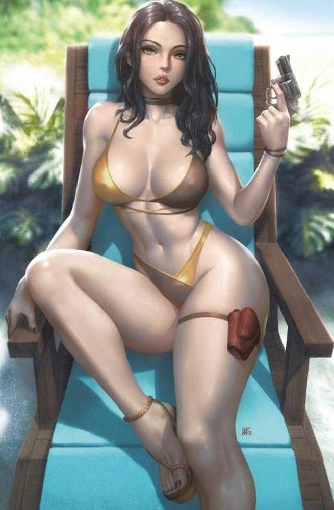 Comic book cover of 'Gun Honey Doubles Down #4 (Of 4) Cover H Kendrick Lim Virgin Cardstock Variant (Mature)'