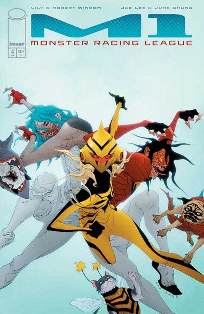 Comic book cover of 'M1 Monster Racing League #4 Cover A Jae Lee'