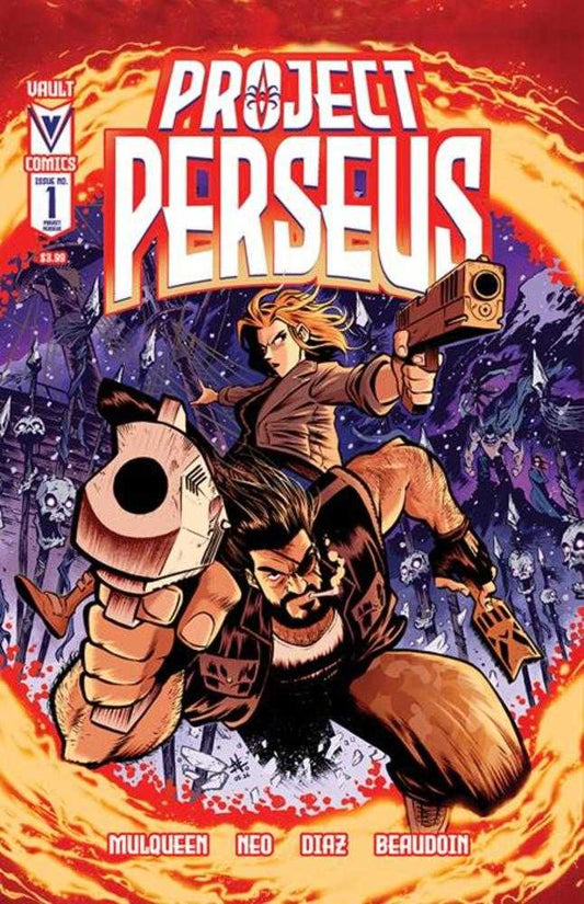 Comic book cover of 'Project Perseus #1 Cover A Edison Neo'