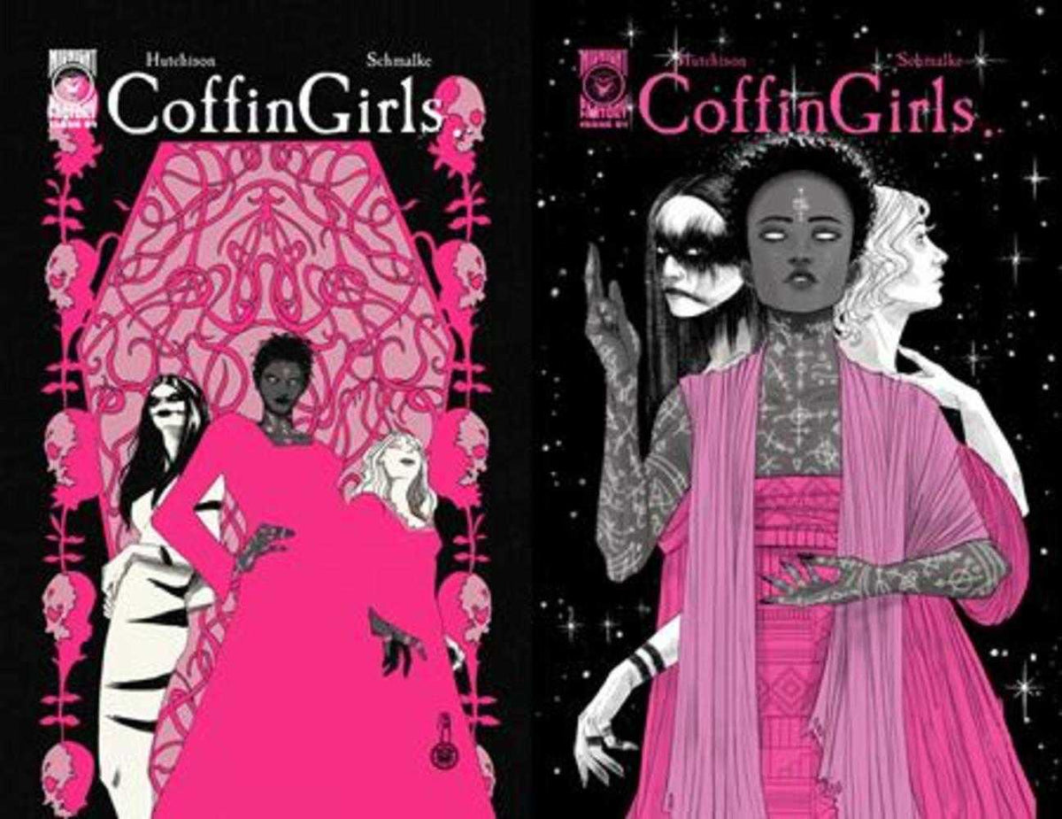 Comic book cover of 'Coffin Girls #1 (Of 5) Cover A Megan Hutchison Joseph Schmalke'