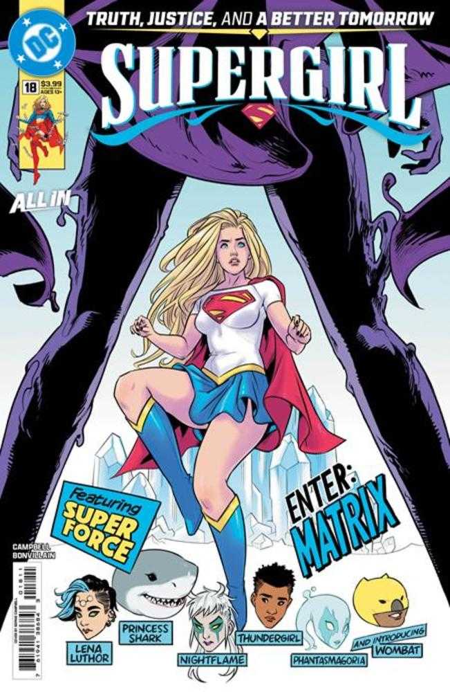 Comic book cover of 'Supergirl #18 Cover A Sophie Campbell'
