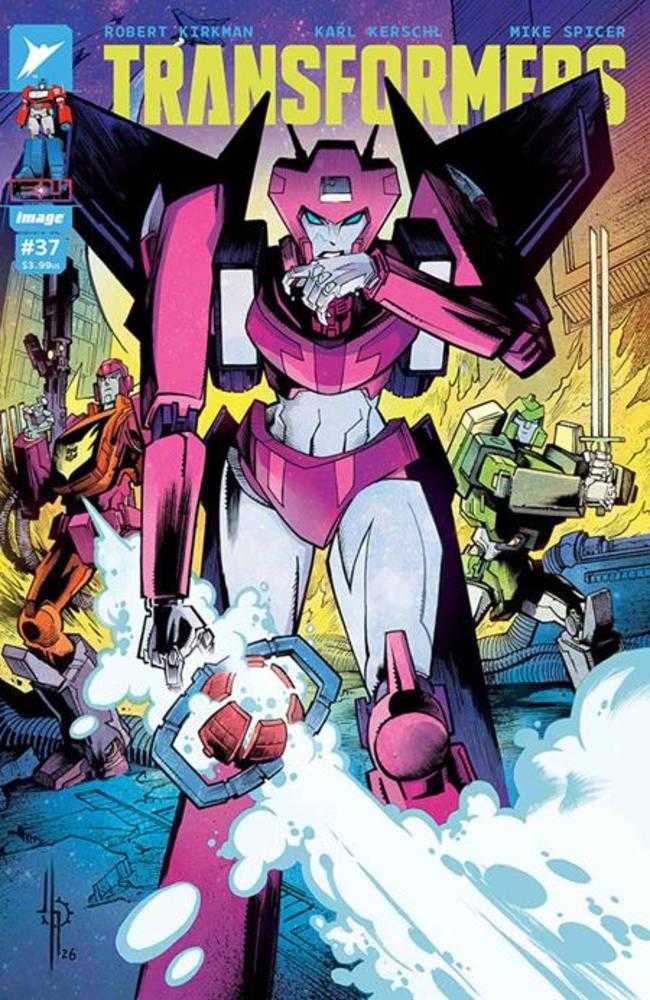 Comic book cover of 'Transformers #37 Cover A Jason Howard'
