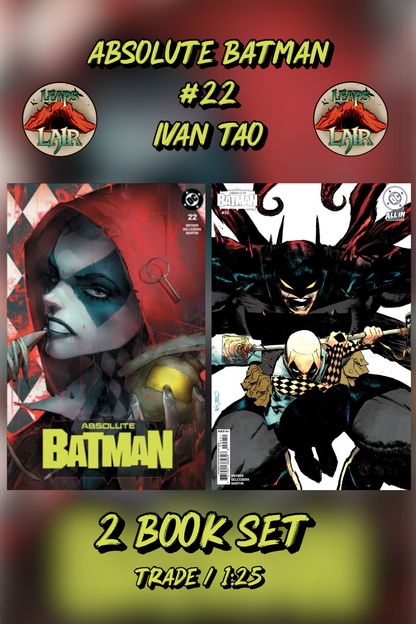 Comic book cover of 'Absolute Batman #22 - Absolute Harley Origin Ivan Tao Exclusive'