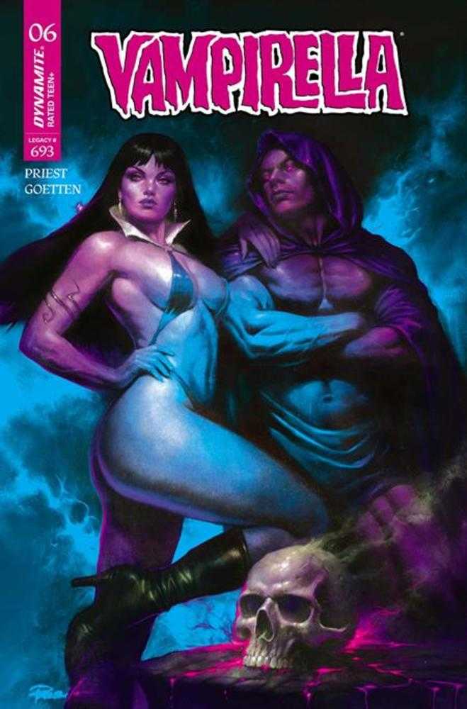 Comic book cover of 'Vampirella (2026) #6 Cover K Lucio Parrillo Ultraviolet Variant'