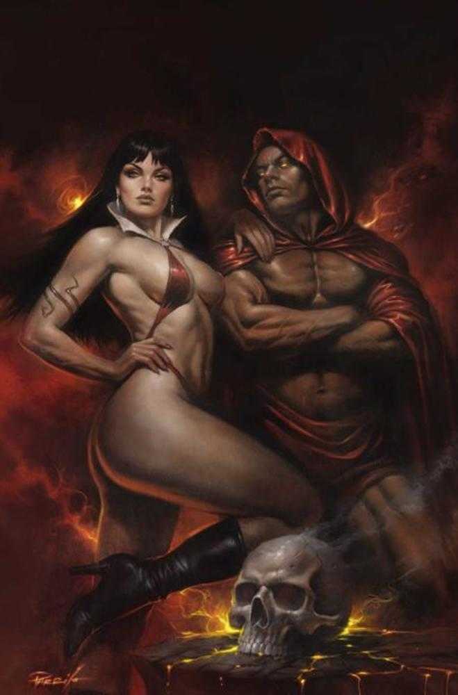 Comic book cover of 'Vampirella (2026) #6 Cover O (Inc 1:15) Lucio Parrillo Full Art Variant'