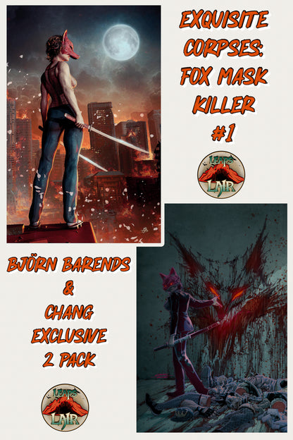 Exquisite Corpses: Fox Mask Killer #1 LeapsLair Exclusive 2-Pack — Bjorn Barends and Lip Wei Chang virgin covers