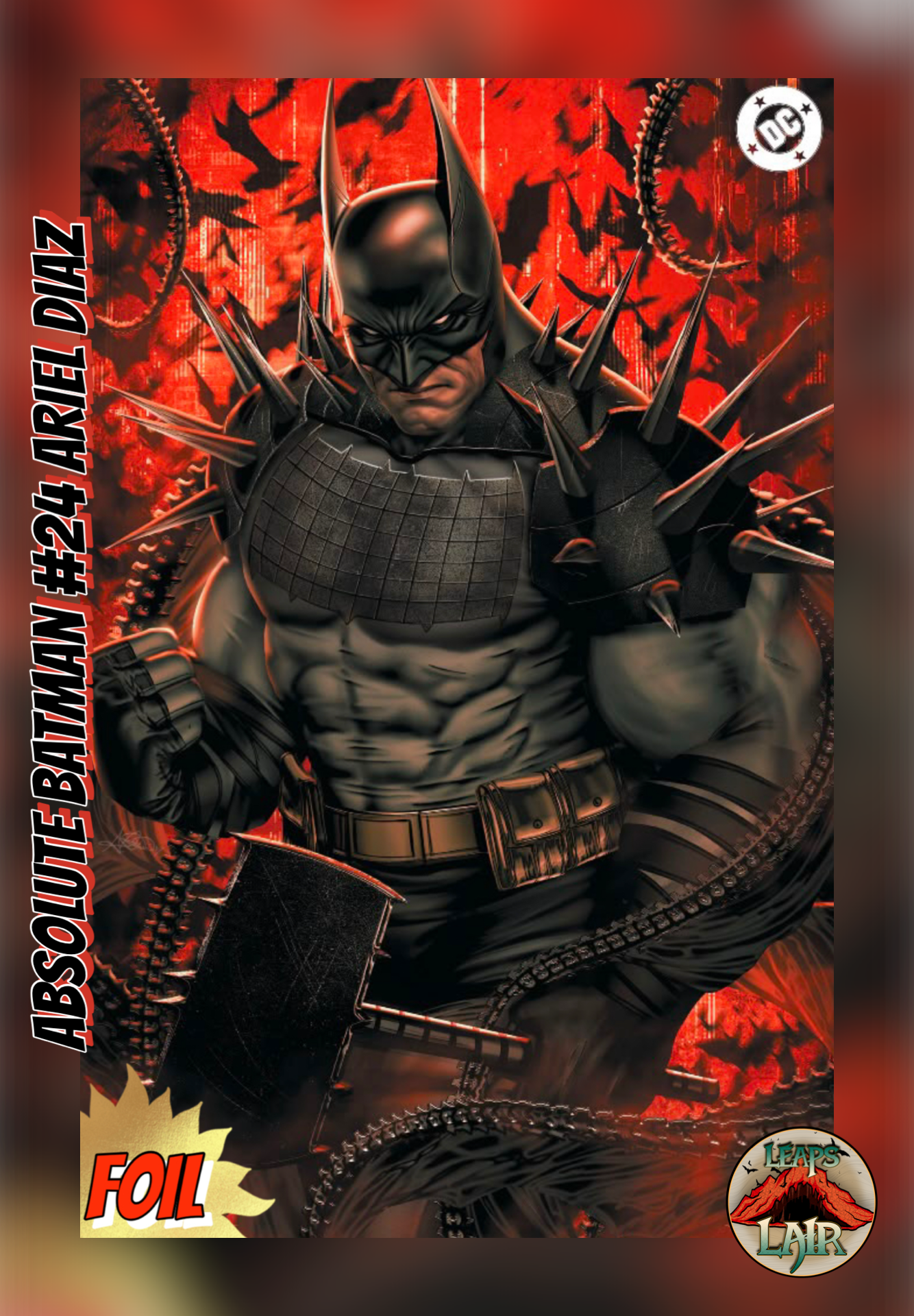 Comic book cover of 'Absolute Batman #24 Ariel Diaz LeapsLair Exclusive LTD 999 PREORDER 9/23'