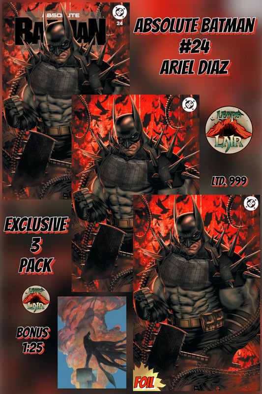 Comic book cover of 'Absolute Batman #24 Ariel Diaz LeapsLair Exclusive LTD 999 PREORDER 9/23'