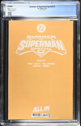 Summer of Superman Special #1 Alexander Lozzano Virgin Second Printing CGC 9.8