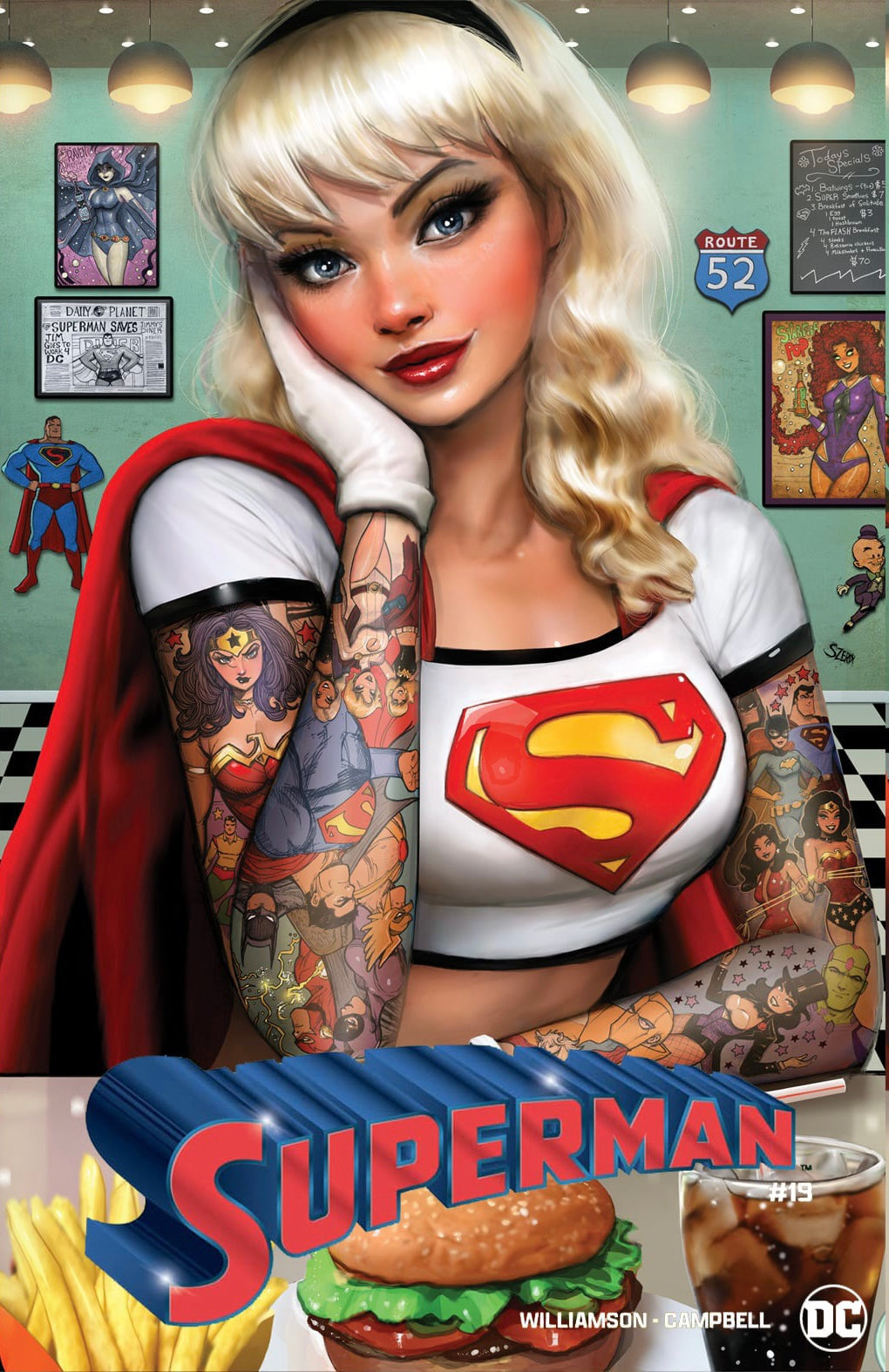 Superman #19 – Nathan Szerdy Diner Tattoo Exclusive Trade Variant