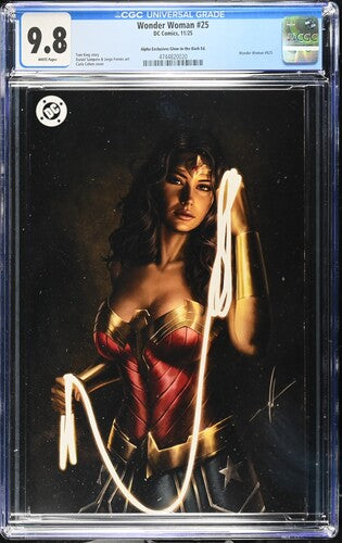 Wonder Woman #25 Alpha Exclusives Carla Cohen Glow-in-the-Dark Edition CGC 9.8