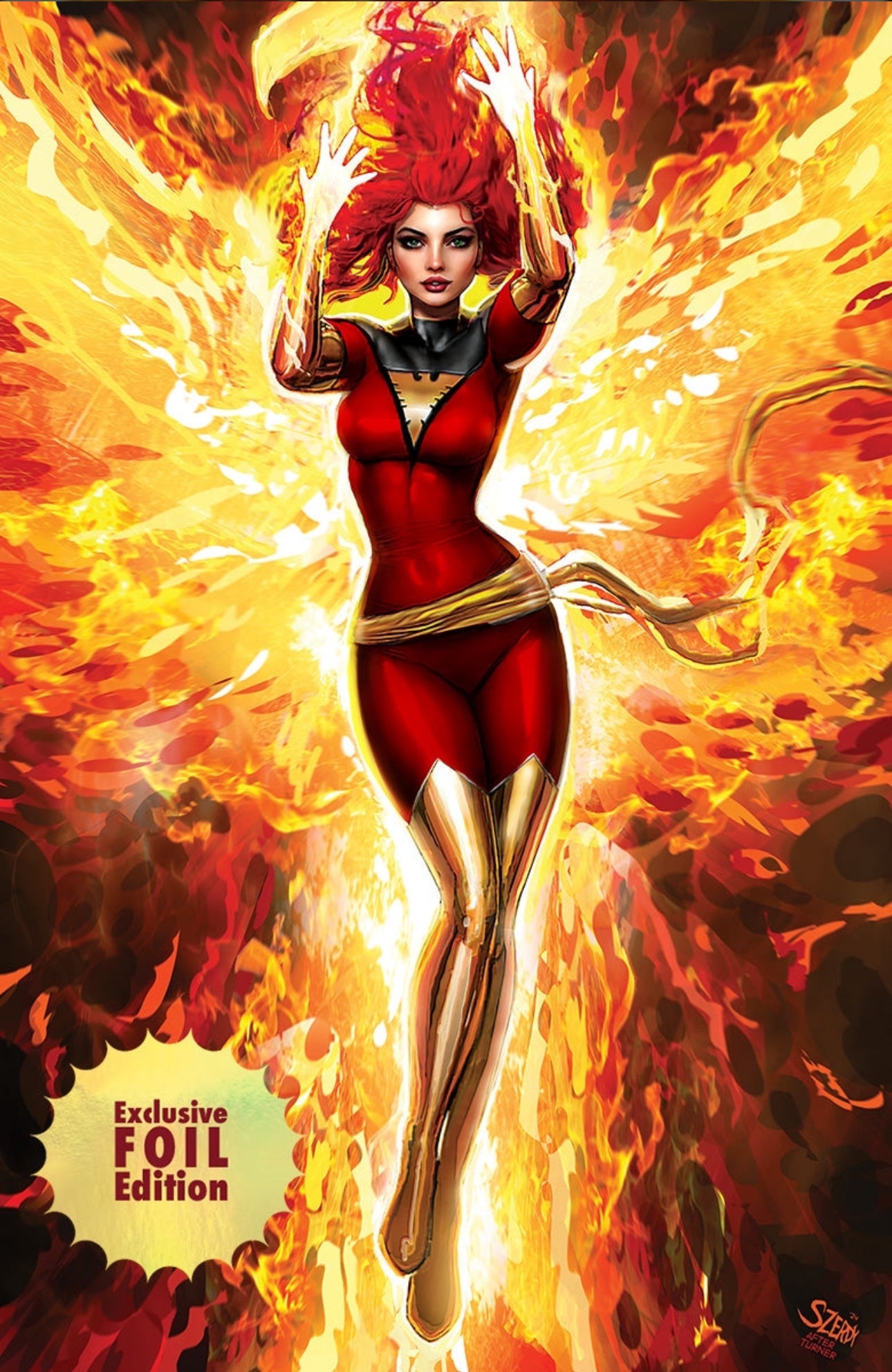 Phoenix #4 Nathan Szerdy NYCC exclusive virgin foil variant cover — Dark Phoenix suit