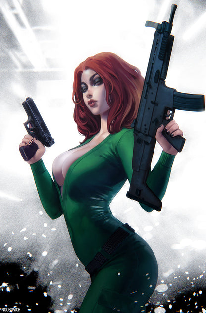 Heat Seeker Combustion #1 Noobovich exclusive virgin B black and white variant cover