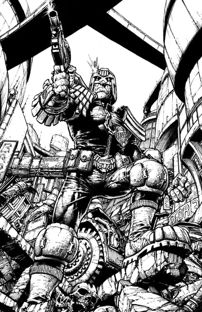 Judge Dredd/Biker Mice from Mars #1 Cover H 1:50 David Finch B&W