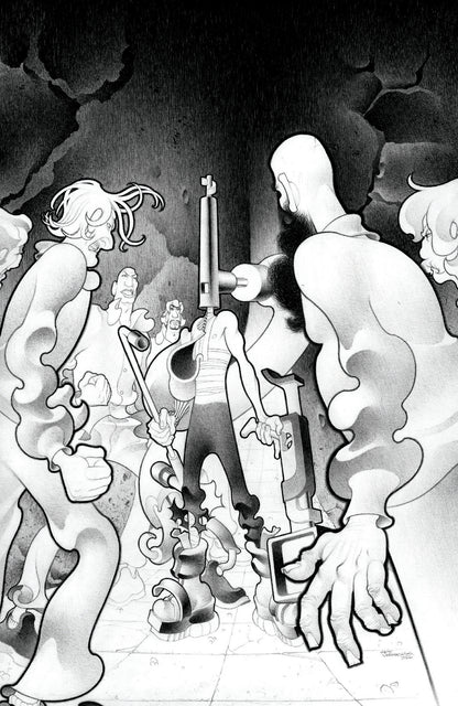 Faceless and the Family #4 Cover C 1:10 Matt Lesniewski B&W