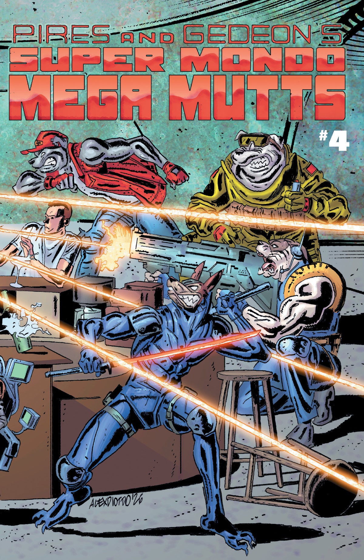 Super Mondo Mega Mutts #4 Cover B Alex Diotto