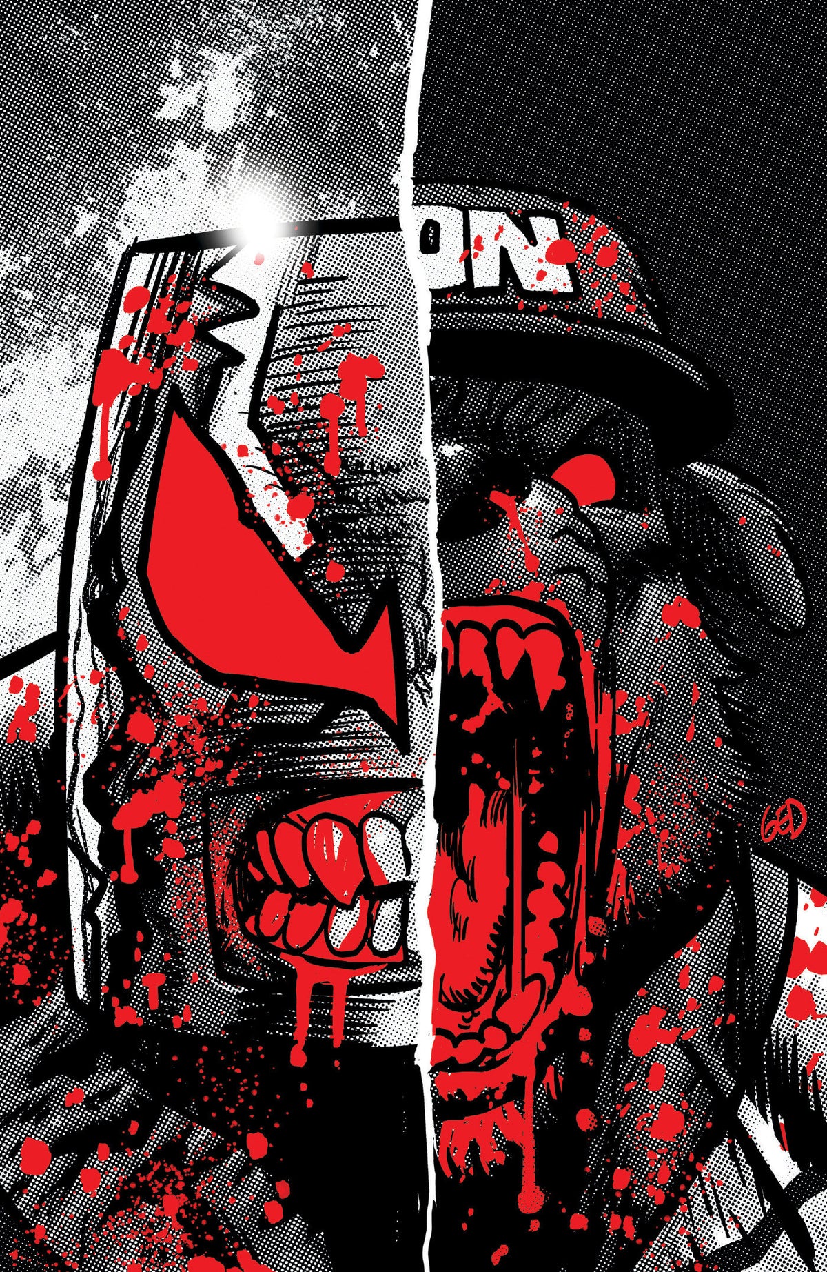 Super Mondo Mega Mutts #4 Cover F 1:50 Juan Gedeon B&W Bloody