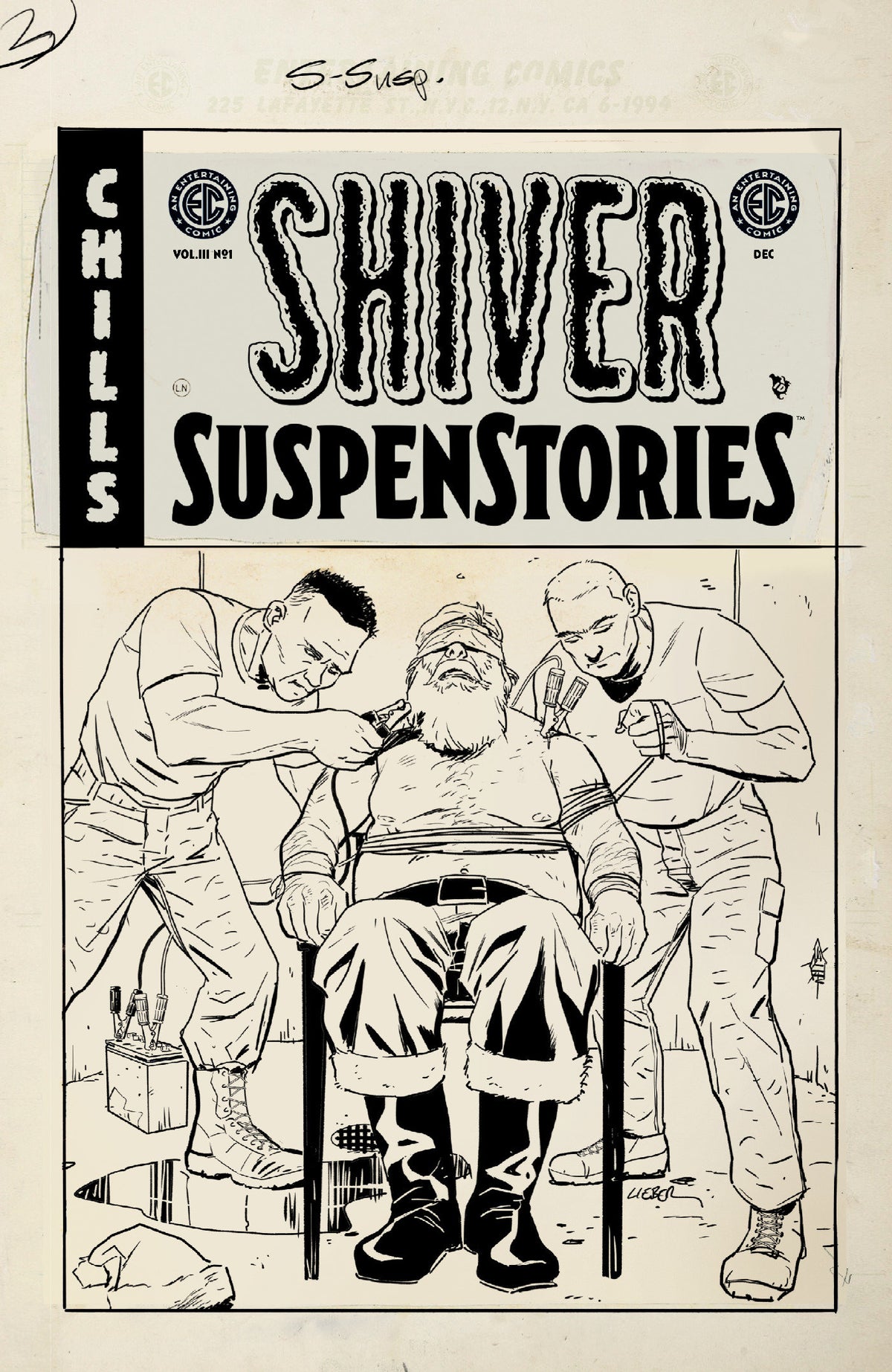 EC Shiver SuspenStories #1 Cover D 1:20 Steve Lieber B&W Artist Edition
