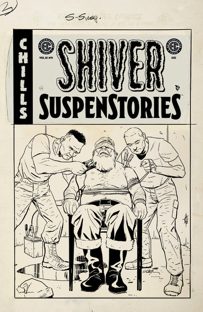 EC Shiver SuspenStories #1 Cover D 1:20 Steve Lieber B&W Artist Edition